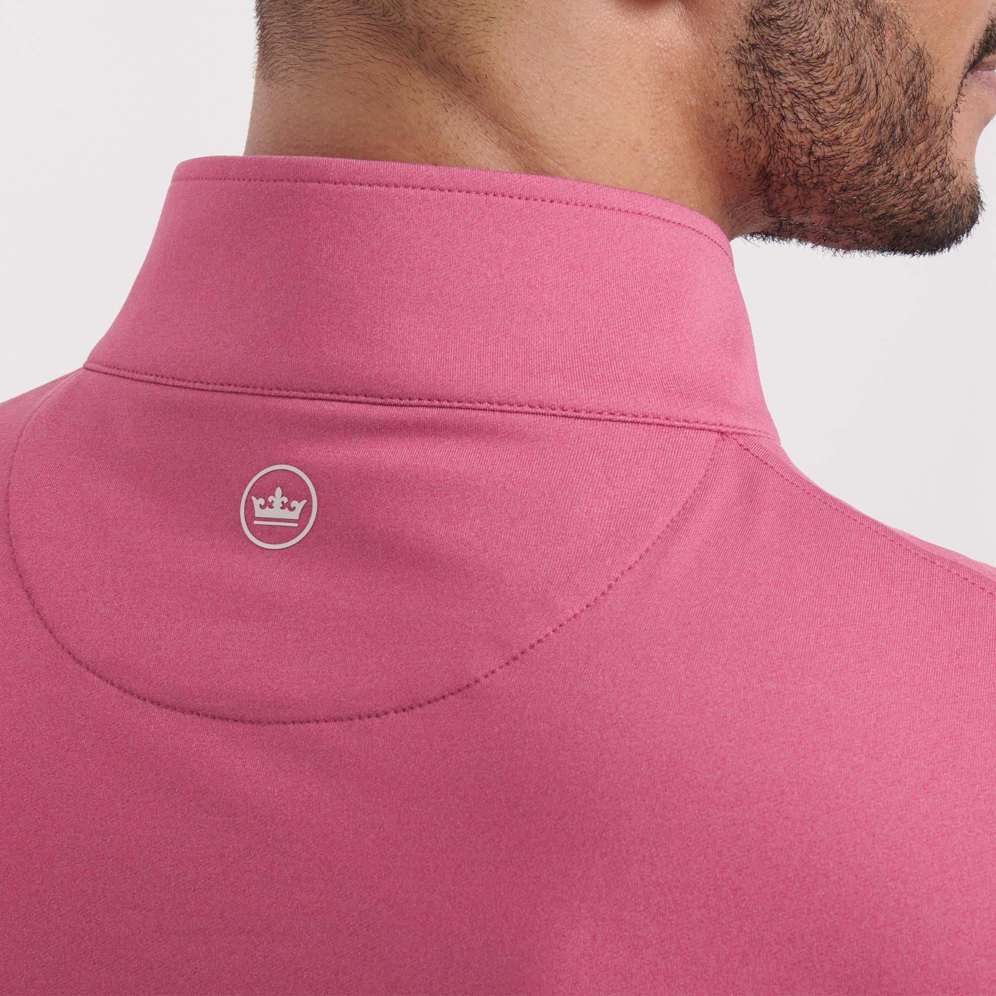 Peter Millar Perth Melange Performance Quarter Zip Mens Golf Mid Layer